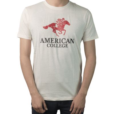 T-SHIRT AMERICAN COLLEGE BEIGE